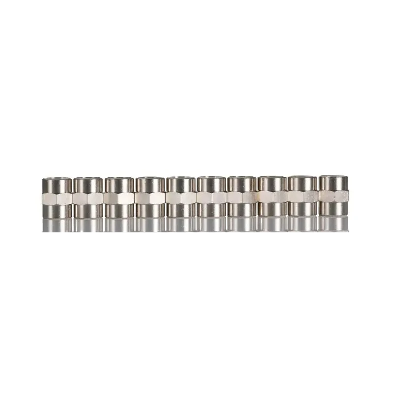 RS PRO Brass Threaded Female BSP Pipe Fitting 1/4 in, Nickel-Plated, Max Operating Temperature 300°C 176-1036