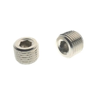 RS PRO Nickel Plated Brass Plug Fitting 150 bar Maximum Pressure, R Thread Standard, Connection Size M5 to 1 in 176-1054