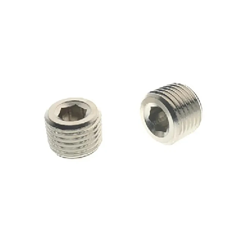 RS PRO Nickel Plated Brass Plug Fitting 150 bar Maximum Pressure, R Thread Standard, Connection Size M5 to 1 in 176-1054