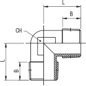 RS PRO Brass 90° Threaded Male G 1/8 in G to Male G 1/8 in G Fitting 150 bar 176-1075