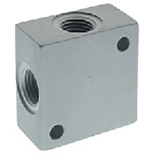 RS PRO 1 Outlet Manifold Aluminium Pneumatic Connector Nickel Plated 50 bar 300°C 176-1101