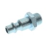 RS PRO Pneumatic Quick Connect Coupler Nipple ISO 228 Class A Thread Size 12.7 mm Male Nickel Plated Brass Hardened 176-1107