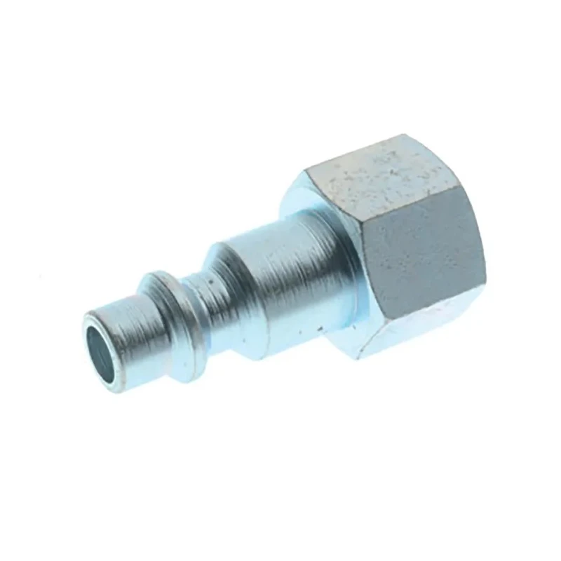 RS PRO Pneumatic Quick Connect Coupler Nipple, Female Thread 6.35 mm, Brass Nickel Plated, 302 Stainless Steel 176-1108