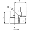 RS PRO Brass 90° Threaded Threaded Fitting Female G 1/2 in to Female G 1/2 in 176-1082