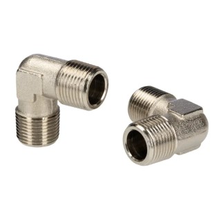 RS PRO Brass 90° Threaded Male G 3/8 in to Male G 3/8 in Fitting 176-1077