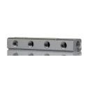 RS PRO Aluminium 4 Outlet Pneumatic Manifold 2 Inlets 3/8 in BSP 1/4 in BSP Nickel Plated 75 bar 300°C 176-1103