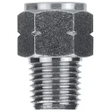 RS PRO Brass Pneumatic Straight Threaded Fitting Female BSP 1/4 in to Male NPT 1/4 in 176-1114