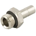 RS PRO Pneumatic Fitting 6mm Push-in Threaded-to-Tube Male M5 Brass Nickel Finish 20 bar 80°C 176-1309