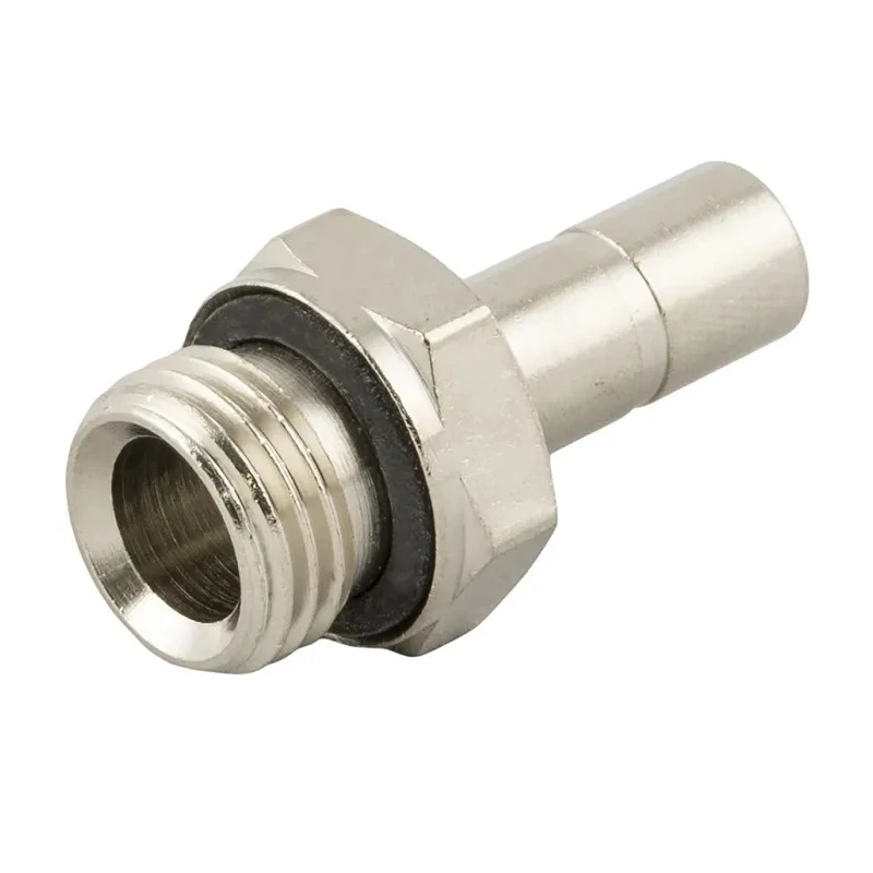 RS PRO Pneumatic Fitting 6mm Push-in Threaded-to-Tube Male M5 Brass Nickel Finish 20 bar 80°C 176-1309