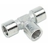 RS PRO Brass Pneumatic Tee Threaded Adapter Female G 1/2 in to Female G 25.5 mm, Nickel-Plated, 50 bar, RoHS 176-1062
