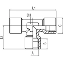 RS PRO Brass Pneumatic Tee Threaded Adapter Female G 1/2 in to Female G 25.5 mm, Nickel-Plated, 50 bar, RoHS 176-1062
