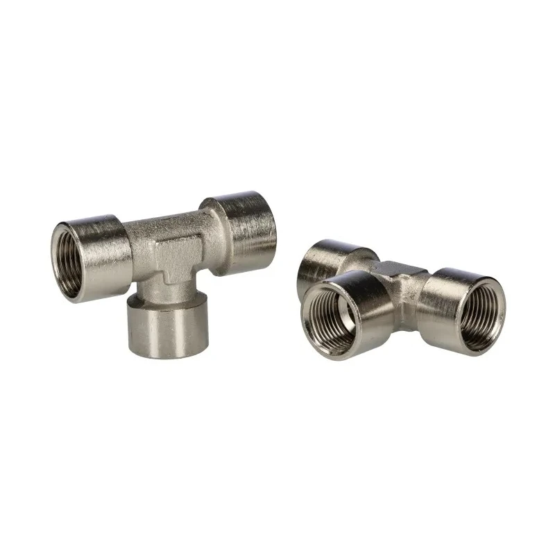 RS PRO Brass Tee Threaded Adapter Fitting Female G 3/8 in to Female G 20.5 mm 75 bar 176-1061
