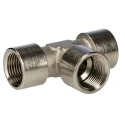 RS PRO Brass Tee Threaded Adapter Fitting Female G 3/8 in to Female G 20.5 mm 75 bar 176-1061