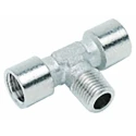 RS PRO Brass Fitting Tee Threaded Adapter Male G 1/2 in to Female 1/2 in 50 bar 176-1068