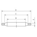 RS PRO Bi-Material Seal with Metallic Sealing, Push-on Brass Fittings for Pneumatic and Fluid Applications 176-1752
