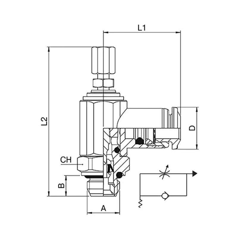 RS PRO Flow Controller Flow Regulator Tube Maximum Operating Pressure 10 bar Model 176-1886