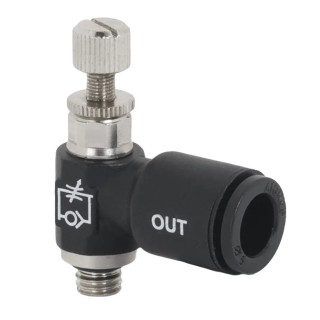 RS PRO Flow Controller Flow Regulator Pneumatic Function Fittings Inlet Male Female Outlet Female Male Tube 176-1896