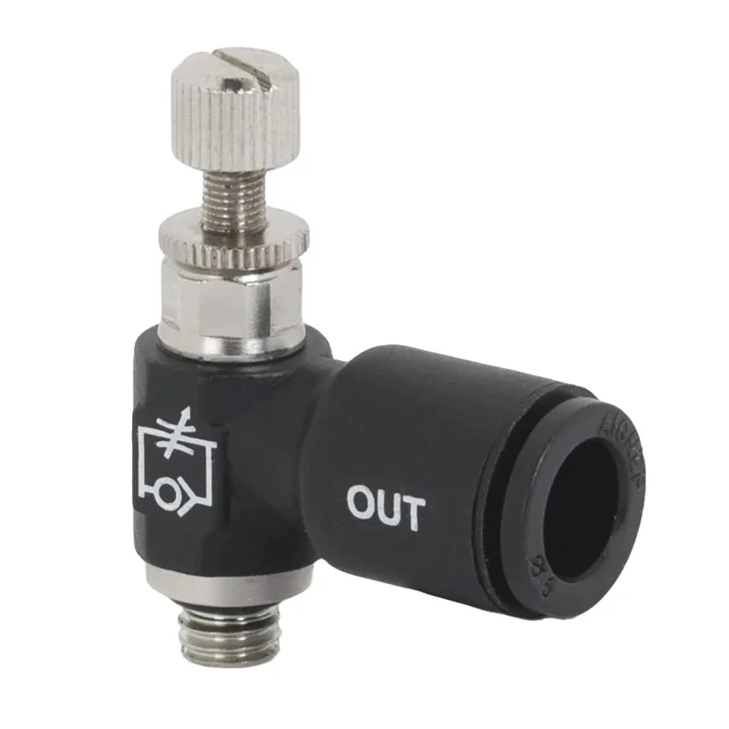 RS PRO Flow Controller Flow Regulator Pneumatic Function Fittings Inlet Male Female Outlet Female Male Tube 176-1896