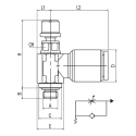RS PRO Flow Controller Flow Regulator Pneumatic Function Fittings Inlet Male Female Outlet Female Male Tube 176-1896