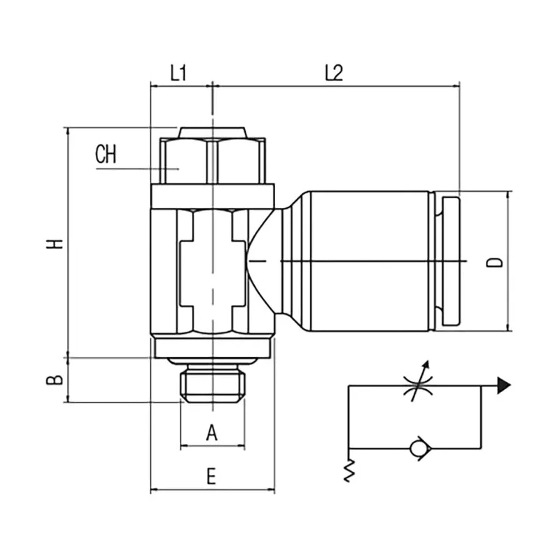 RS PRO Flow Controller Flow Regulator, Inlet Female and Male, Outlet Male and Female Tube, Maximum Pressure 20 bar 176-1894