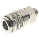 RS PRO Nickel Plated Brass Quick Air Coupling 1/4 in Female BSP 12 bar Operating Pressure 80°C Maximum Operating 176-1921