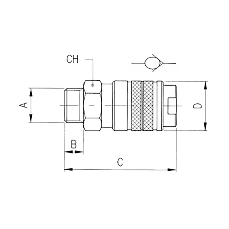 RS PRO Nickel Plated Brass Quick Air Coupling 1/4 in Female BSP 12 bar Operating Pressure 80°C Maximum Operating 176-1921