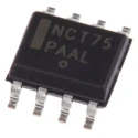 onsemi Digital Output Temperature Sensor Surface Mount Serial-I2C SMBus ±1°C 8-Pin SOIC NCT75DR2G