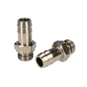RS PRO Brass Hose Connector 12 mm ID, Male BSPP 1/4 in Threaded Adapter, Max Pressure 5 MPa, 50 bar, Max Temp 300°C 176-2035