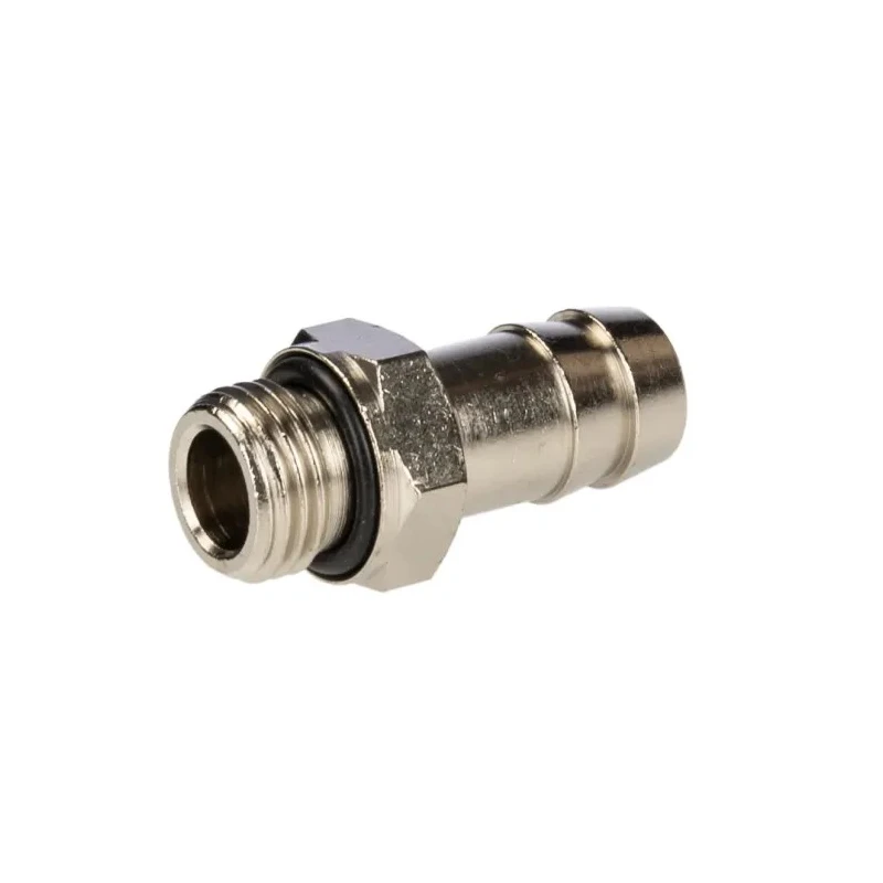 RS PRO Brass Hose Connector 12 mm ID, Male BSPP 1/4 in Threaded Adapter, Max Pressure 5 MPa, 50 bar, Max Temp 300°C 176-2035