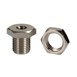 RS PRO Brass Threaded Fitting Male BSP M5 to M10, Nickel-Plated, 300°C Max Operating Temperature 176-2043