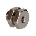 RS PRO Brass Threaded Fitting Male BSP M5 to M10, Nickel-Plated, 300°C Max Operating Temperature 176-2043