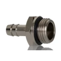 RS PRO Hose Connector 10 mm ID, Male BSPP Adapter, Brass Body, 5 MPa 50 Bar, 300°C 176-2042