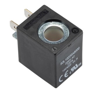 RS PRO 220V AC Solenoid Valve Coil 22mm Brass Body Stainless Steel Core IP65 Rated 40 Bar 176-2071
