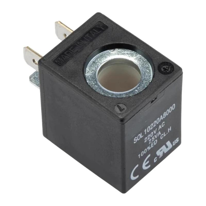 RS PRO 220V AC Solenoid Valve Coil 22mm Brass Body Stainless Steel Core IP65 Rated 40 Bar 176-2071