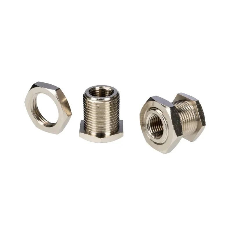 RS PRO Nickel-Plated Brass Threaded Fitting Male BSP 1/4 in to M20 Male, Max Operating Temperature 300°C 176-2045