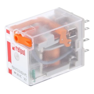 Relpol Surface Power Relay 24V Coil Voltage 12A Switching Current DPDT Contact Configuration R2N-2012-23-5024-WTL