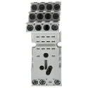 Relpol 8 Way 12A 300V ac DIN Rail Relay Socket for Use with R2N Series Relay GZM2-gray