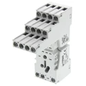 Relpol 8 Way 12A 300V ac DIN Rail Relay Socket for Use with R2N Series Relay GZM2-gray