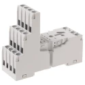 Relpol 14 Way 300V AC DIN Rail Relay Socket for Plug-in Sockets and Accessories GZM4-gray