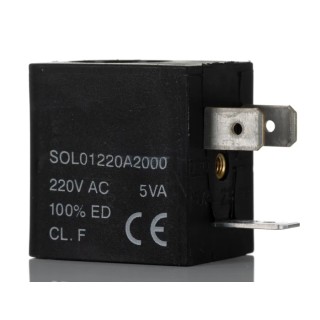 RS PRO 220V AC Solenoid Coil Solenoid Valve Coil 5 VA 3-Pin DIN Plug 176-2118