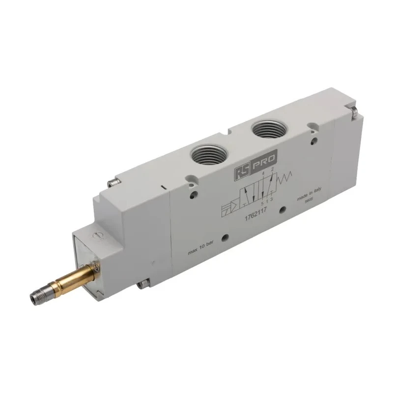 RS PRO Pneumatic Solenoid Valve 5/2 Monostable Solenoid G 1/2 in, Aluminium Body, 12V DC, 24V AC/DC, 110V AC, 220V 176-2117