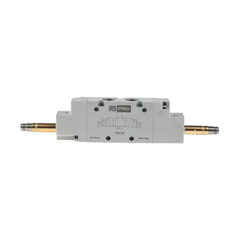 RS PRO Pneumatic Solenoid Valve 5/3 CC, G 1/4 Port, Aluminium Body, 12/24/110/220 V AC/DC 2W Power 10 bar 1200 176-2120