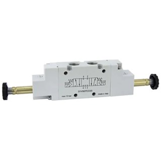 RS PRO Pneumatic Solenoid Valve 5/3 CC Aluminium Body 1/2 in Port G Thread 12V/24V/110V/220V 2W 10 Bar 60°C 176-2121