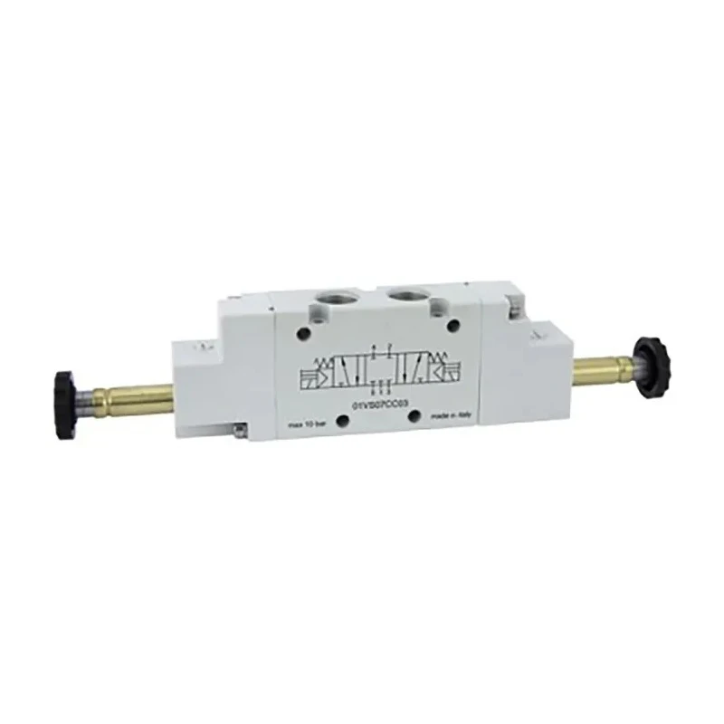 RS PRO Pneumatic Solenoid Valve 5/3 CC Aluminium Body 1/2 in Port G Thread 12V/24V/110V/220V 2W 10 Bar 60°C 176-2121