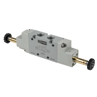 RS PRO Pneumatic Solenoid Valve 5/2 Bistable Solenoid G 1/4 in, 12 V dc, 24 V ac/dc, 110 V ac, 220 V ac 176-2126