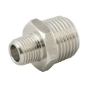 RS PRO Stainless Steel AISI 316L Fitting Straight Nipple Male R 1/8 in to R 1/4 in Length 23.5mm Pressure 140 bar 176-2186