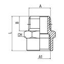 RS PRO Stainless Steel AISI 316L Threaded Fitting Threaded 1/4 in x 11 in Maximum Operating Temperature 330°C 176-2187