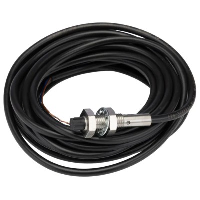 Omron Threaded Barrel Inductive Proximity Sensor M12 PNP 24V DC 8mm Detection Brass Housing IP67 E2B-M12LN08-WP-B2 2M