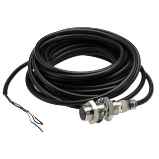 Omron Threaded Barrel Inductive Proximity Sensor M12, 24V DC, 4mm Detection, Brass Housing, IP67, NPN E2B-M12KS04-WP-C2 5M