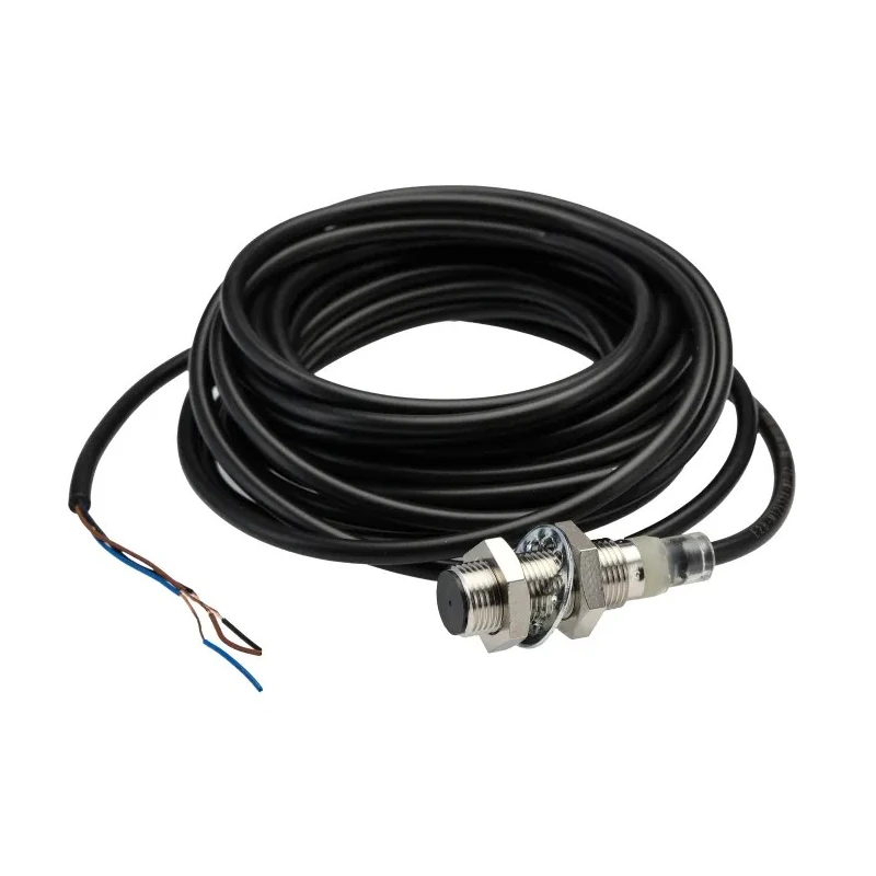 Omron Threaded Barrel Inductive Proximity Sensor M12, 24V DC, 4mm Detection, Brass Housing, IP67, NPN E2B-M12KS04-WP-C2 5M